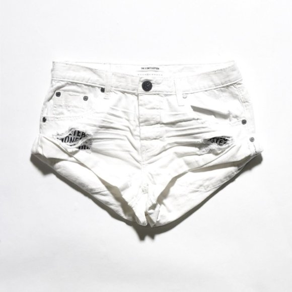 NWT One Teaspoon Chalk Bandit Denim Shorts - Picture 4 of 5